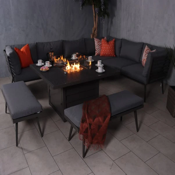 Mayfair 8 Seater 6 Piece Lounge Set With Square Firepit 2 Mayfair 8 Seater 6 Piece Lounge Set With Square Firepit - Image 2