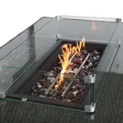 Paris 7 Piece Deluxe Modular Corner Dining Set With Rectangular Firepit -Tower Garden Outlet Store 30763601 alt02