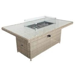 Wentworth 7 Piece Deluxe Modular Corner Lounge Set With Rectangular Firepit -Tower Garden Outlet Store 30763610 alt02