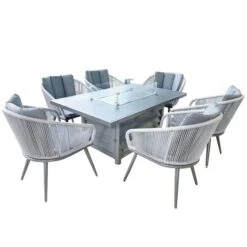 Aspen 6 Seater Fire Pit Dining Set -Tower Garden Outlet Store 30764006 alt03