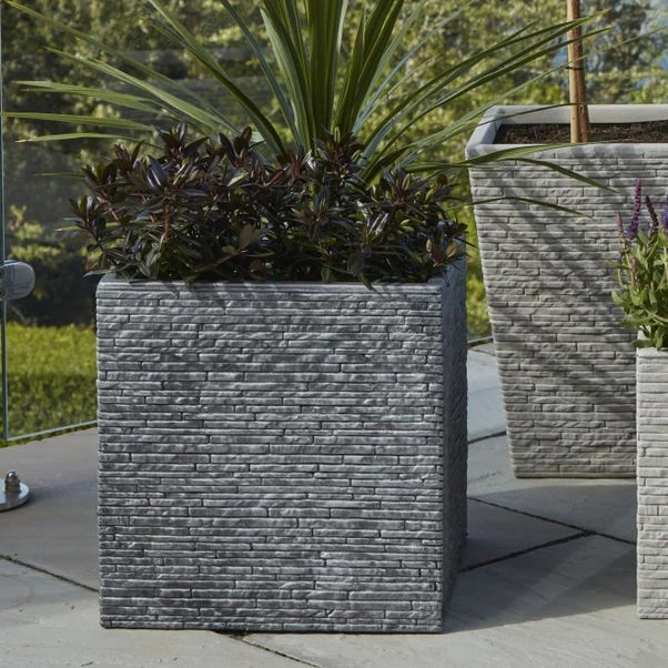 Large 38cm Square Slate Planter 4 Large 38cm Square Slate Planter - Image 4
