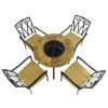 Bayfield Firepit 89cm Table With 4 Ascot Chairs Set