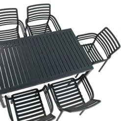Cube Dining Table With 6 Doga Chair Set Anthracite -Tower Garden Outlet Store 30826760 alt04
