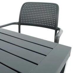 Cube Dining Table With 6 Bora Chair Set Anthracite -Tower Garden Outlet Store 30826762 alt06