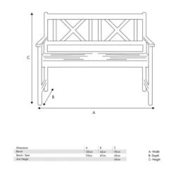Cambridge 2 Seater Acacia Wood Bench 19 Cambridge 2 Seater Acacia Wood Bench -Tower Garden Outlet Store 30845585 alt04
