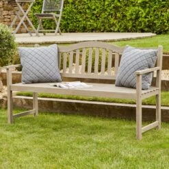 Richmond Acacia Wood Bench With Pop Up Table -Tower Garden Outlet Store 30845589