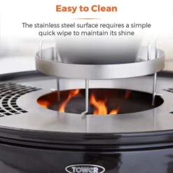 Tower Sphere Charcoal Pit 'n' Grill, Black Steel -Tower Garden Outlet Store 30849199 alt05