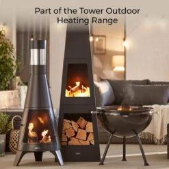 Tower Sphere Charcoal Pit 'n' Grill, Black Steel -Tower Garden Outlet Store 30849199 alt09