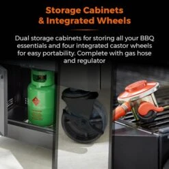 Tower Stealth Pro Six Burner Gas BBQ, Black Steel -Tower Garden Outlet Store 30849201 alt07