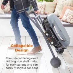 Tower Tourer Two Burner Portable Gas BBQ, Black Steel -Tower Garden Outlet Store 30849209 alt03