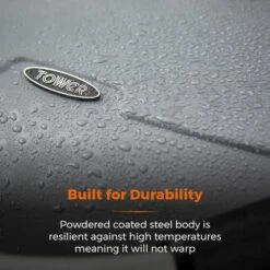 Tower Tourer Two Burner Portable Gas BBQ, Black Steel -Tower Garden Outlet Store 30849209 alt05