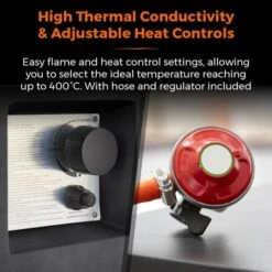 Tower Magna H60cm Rectangular Gas Fire Pit, Grey -Tower Garden Outlet Store 30849220 alt04