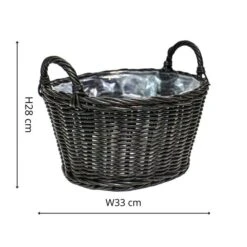 Polyrattan Lined Basket Plant Pot -Tower Garden Outlet Store 30849593 alt04