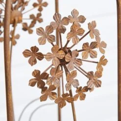 Rusted Iron Hydrangea Obelisk Plant Support -Tower Garden Outlet Store 30861749 alt02
