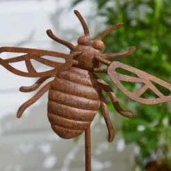 Rusted Iron Bee Stake -Tower Garden Outlet Store 30866008 alt01