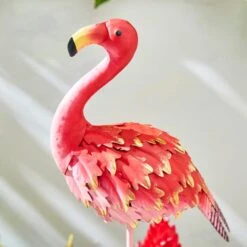 Pink Iron Flamingo Stake -Tower Garden Outlet Store 30866015 alt01