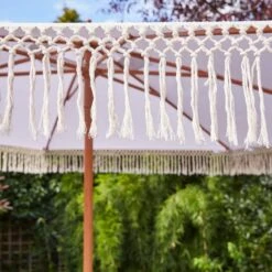 2.7m Macrame Parasol 5 2.7m Macrame Parasol -Tower Garden Outlet Store 30867365 alt02