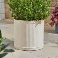 Round Galvanised Plant Pot 8 Round Galvanised Plant Pot -Tower Garden Outlet Store 30872696