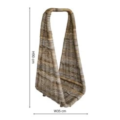 Natural Rattan Tall Log Storage Basket -Tower Garden Outlet Store 30878094 alt06