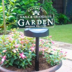 Personalised Garden Sign Outdoor Solar LED Light -Tower Garden Outlet Store 30878361 alt04