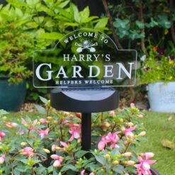 Personalised Garden Sign Outdoor Solar LED Light -Tower Garden Outlet Store 30878361 alt07