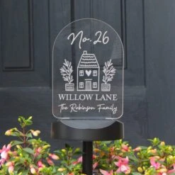 Personalised Home Outdoor Solar LED Light -Tower Garden Outlet Store 30878363 alt03