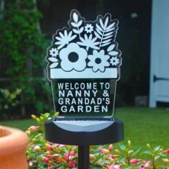 Personalised Plant Pot Outdoor Solar LED Light -Tower Garden Outlet Store 30878364 alt02