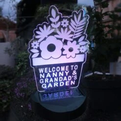 Personalised Plant Pot Outdoor Solar LED Light -Tower Garden Outlet Store 30878364 alt05