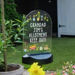 Personalised Vegetable Patch Outdoor Solar LED Light -Tower Garden Outlet Store 30878365 alt04