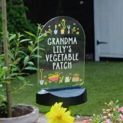 Personalised Vegetable Patch Outdoor Solar LED Light -Tower Garden Outlet Store 30878365 alt06