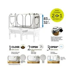 VegTrug Medium Classic Greenhouse Frame And Multi Cover Set 5 VegTrug Medium Classic Greenhouse Frame And Multi Cover Set -Tower Garden Outlet Store 30890314 alt02