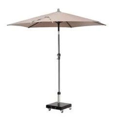 Riva 2.5m Round Parasol With Rome Polished Black Granite Wheeled Parasol Base -Tower Garden Outlet Store 30893688 alt01
