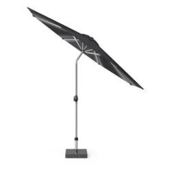 Glow Defender 3m Round Centre Pole Parasol With Rome Polished Black Granite Base -Tower Garden Outlet Store 30893689