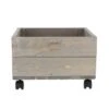 Fallen Fruits Small Rural Wooden Planter On Wheels