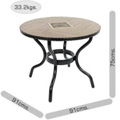Harrison 91cm Patio Table 11 Harrison 91cm Patio Table -Tower Garden Outlet Store 30901700 alt09