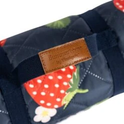 Strawberries & Cream Extra-Large Family Sized Quilted Picnic Blanket With Carry Handle -Tower Garden Outlet Store 30911478 alt03