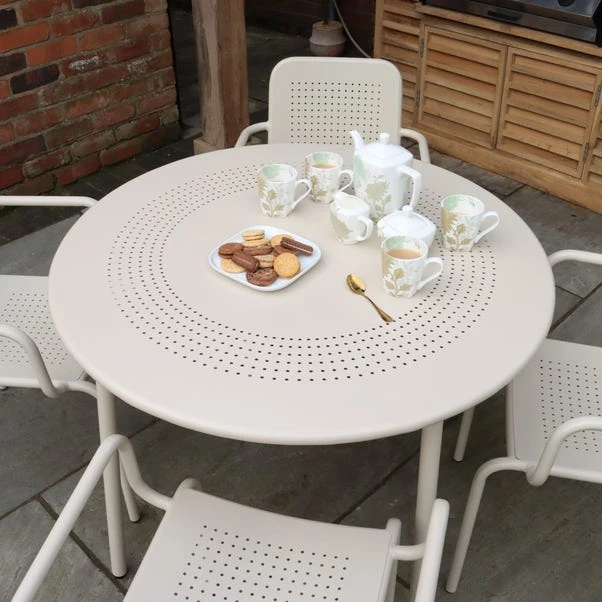 Porto 4 Seater Round Dining Set With Stacking Chairs 12 Porto 4 Seater Round Dining Set With Stacking Chairs - Image 12