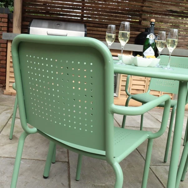 Porto 4 Seater Round Dining Set With Stacking Chairs 3 Porto 4 Seater Round Dining Set With Stacking Chairs - Image 3