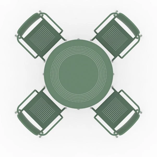 Porto 4 Seater Round Dining Set With Stacking Chairs 7 Porto 4 Seater Round Dining Set With Stacking Chairs - Image 7