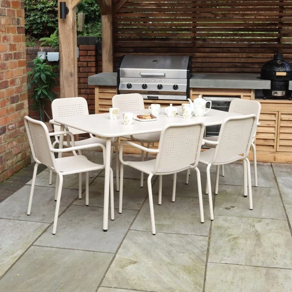 Porto 6 Seater Dining Set With Stacking Chairs 9 Porto 6 Seater Dining Set With Stacking Chairs - Image 9