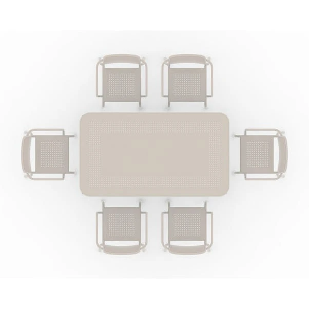 Porto 6 Seater Dining Set With Stacking Chairs 17 Porto 6 Seater Dining Set With Stacking Chairs - Image 17