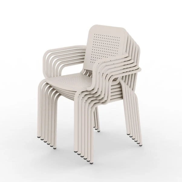 Porto 6 Seater Dining Set With Stacking Chairs 18 Porto 6 Seater Dining Set With Stacking Chairs - Image 18