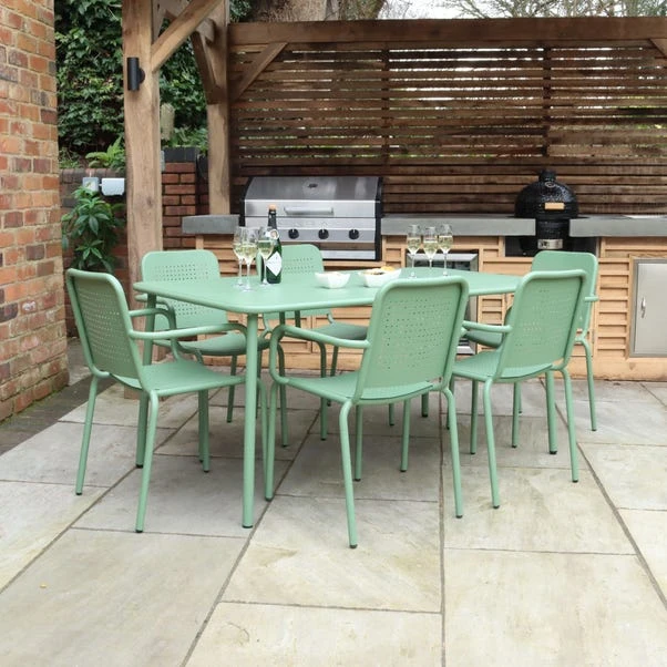 Porto 6 Seater Dining Set With Stacking Chairs 1 Porto 6 Seater Dining Set With Stacking Chairs