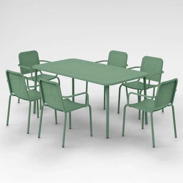 Porto 6 Seater Dining Set With Stacking Chairs 5 Porto 6 Seater Dining Set With Stacking Chairs - Image 5