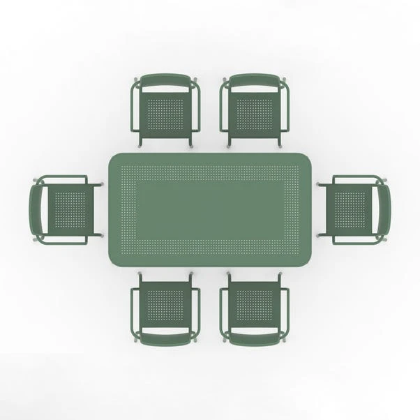 Porto 6 Seater Dining Set With Stacking Chairs 6 Porto 6 Seater Dining Set With Stacking Chairs - Image 6