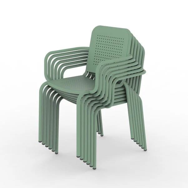 Porto 6 Seater Dining Set With Stacking Chairs 7 Porto 6 Seater Dining Set With Stacking Chairs - Image 7