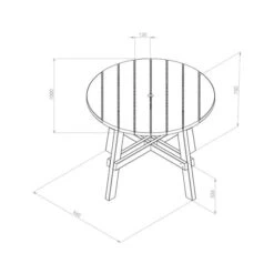 Freya 4 Seater Round Dining Set -Tower Garden Outlet Store 30916614 alt06