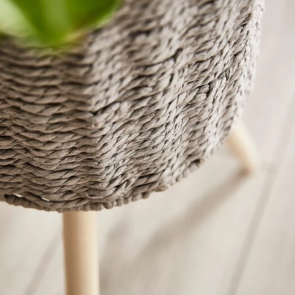 Grey Woven Plant Stand 2 Grey Woven Plant Stand - Image 2