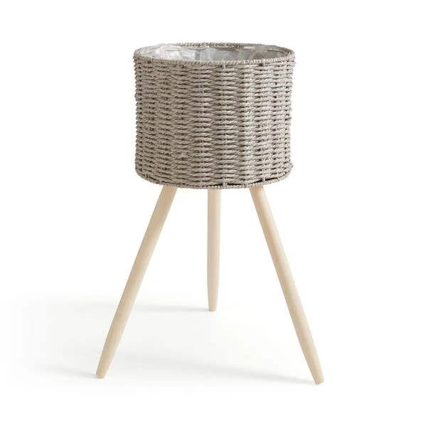 Grey Woven Plant Stand 3 Grey Woven Plant Stand - Image 3