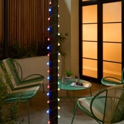 30 LED Solar Glow Multicoloured String Lights